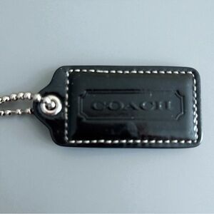 Coach Black Leather Key Holder